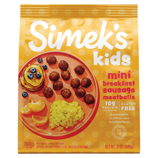 Save on Simek's Kids Gluten Free Mini Breakfast Sausage Meatballs Order