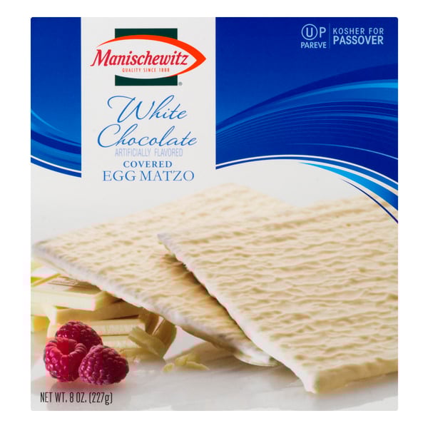 Save on Manischewitz White Chocolate Covered Egg Matzo Order Online