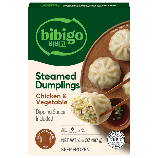 Bibigo Chicken & Vegetable Steamed Dumplings Frozen