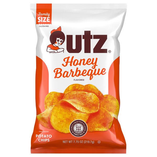Utz Honey Barbeque Potato Chips Family Size