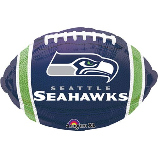 Seattle Seahawks Football 18 Inch Helium-Filled Foil Balloon