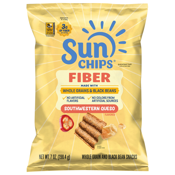Sun Chips Southwestern Queso Whole Grain & Black Bean Snacks