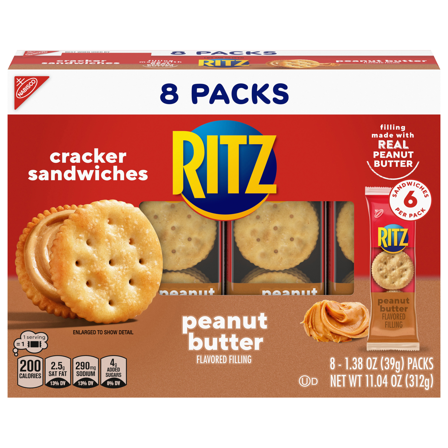 Nabisco Ritz Nabisco Ritz Cracker Sandwiches Peanut Butter - 8 ct