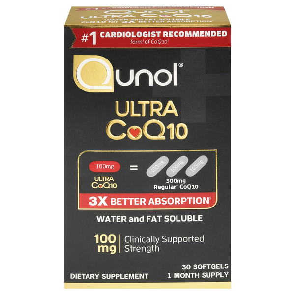 Qunol Ultra CoQ10 Dietary Supplement 100 mg Softgels