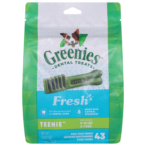 GREENIES Teenie Fresh Daily Dental Dog Treats - 43 ct