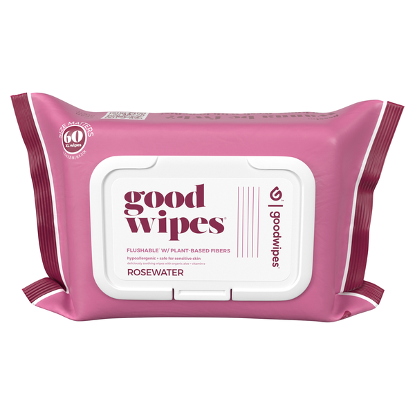 Good Wipes Flushable Biodegradable Hypoallergenic Rosewater Wipes