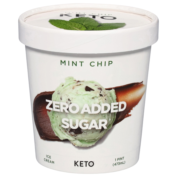 Keto Zero Added Sugar Mint Chip Ice Cream