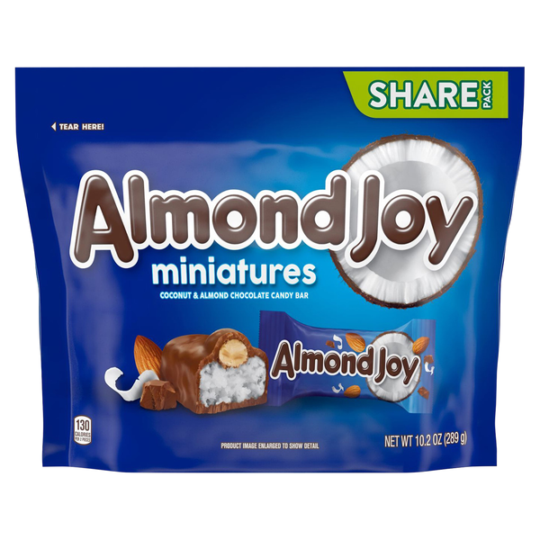 Almond Joy Coconut & Almond Chocolate Candy Bars Miniatures Share Pack