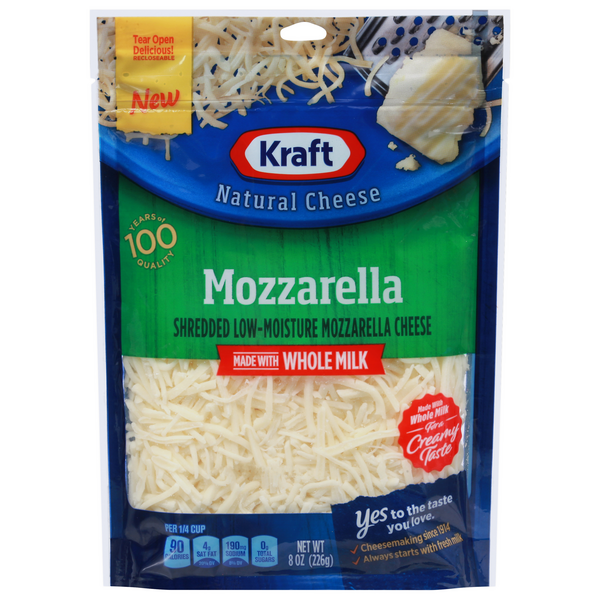 Save on Kraft Mozzarella Cheese Low Moisture Shredded Order Online