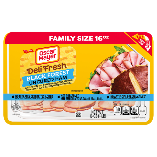 Oscar Mayer Deli Fresh Uncured Ham Black Forest Sliced