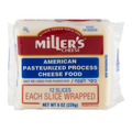Miller's Kosher White American Cheese Slices - 12 ct