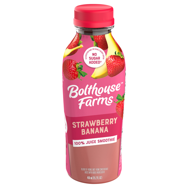 Bolthouse Farms Strawberry Banana 100% Fruit Juice Smoothie Fresh