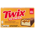 Twix Vanilla Caramel Cookie Ice Cream Bars - 6 ct