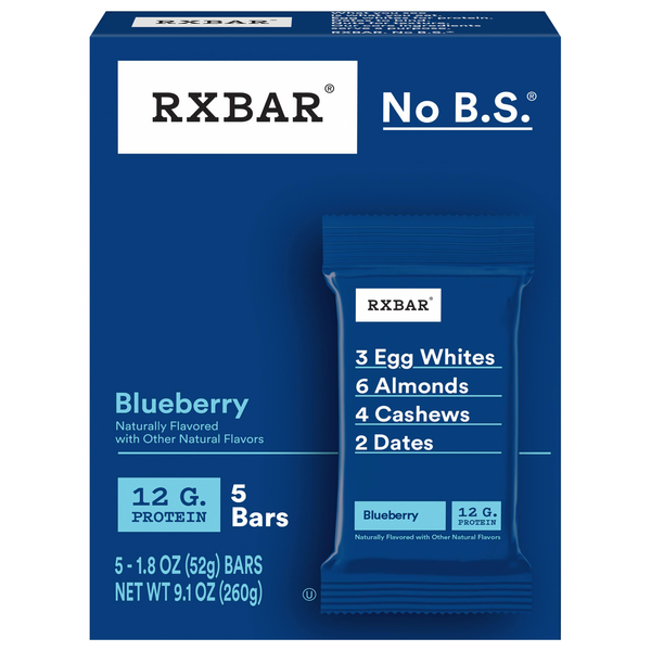 RXBAR Blueberry 12g Protein Bars - 5 ct