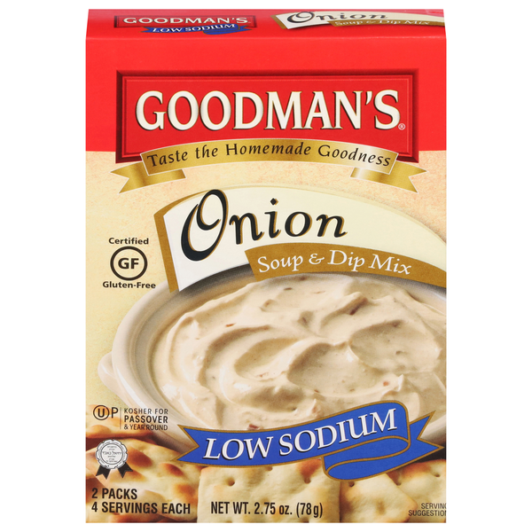 Save on Goodman's Low Sodium Onion Soup & Dip Mix Kosher For Passover