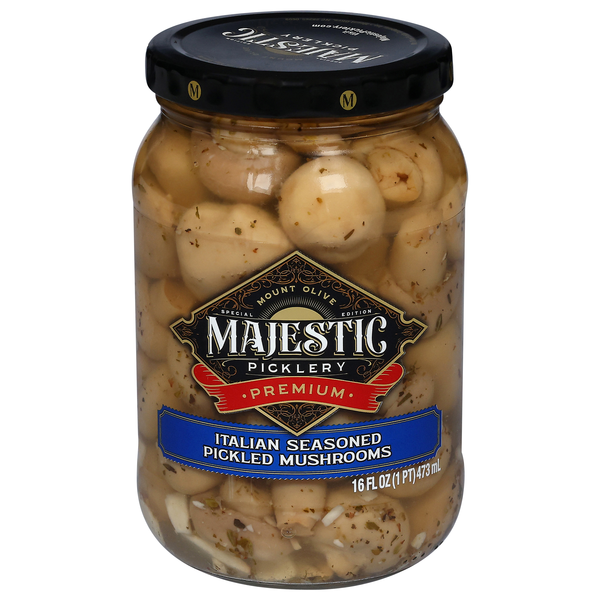 Mt. Olive Majestic Picklery Italian Seasoned Pickled Mushrooms