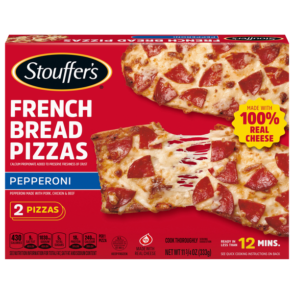 Save on Stouffer's Pepperoni French Bread Frozen Pizza - 2 ct Order ...