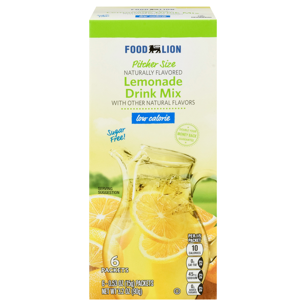 Food Lion Sugar Free Lemonade Drink Mix - 6 ct