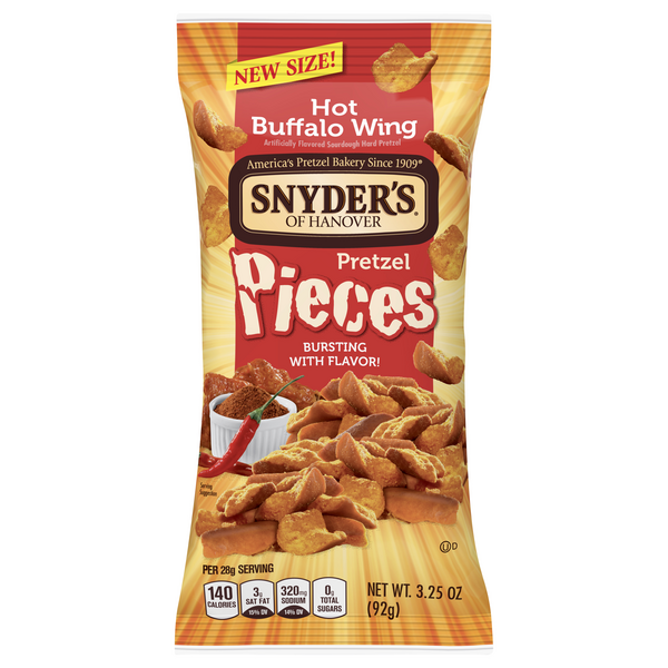 Save on Snyder's of Hanover Pretzel Pieces Hot Buffalo Wing Order