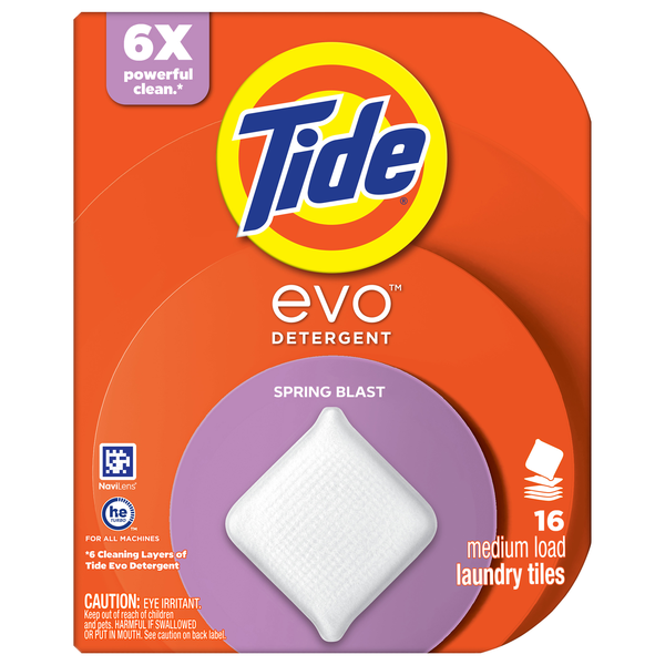Tide Evo Medium Load Spring Blast Scent Laundry Detergent Tiles