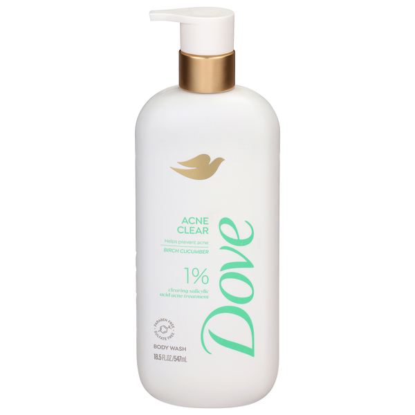 Dove Acne Clear Body Wash with Salicylic Acid Pump