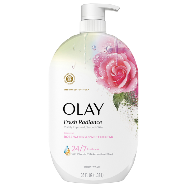 Olay Fresh Radiance Essence of Rose Water & Sweet Nectar Body Wash