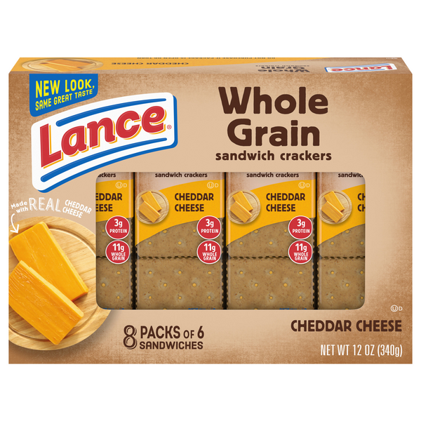 Save on Lance Whole Grain Sandwich Crackers Cheddar Cheese 8 ct Order