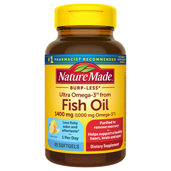 Nature Made Fish Oil 1400 mg (Ultra Omega-3 1000 mg) Supplement Softgels