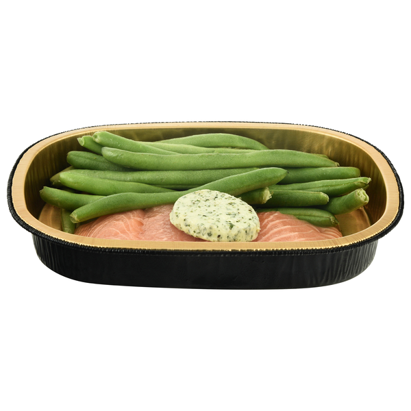 Hannaford Salmon with Green Beans & Garlic Butter Meal Kit