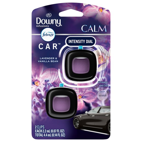 Febreze Downy Calm Lavender & Vanilla Bean Car Clips - 2 ct