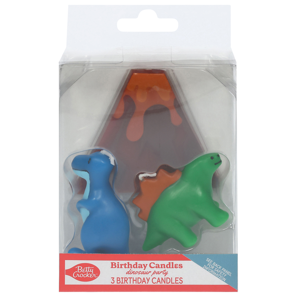Betty Crocker Dinosaur Party Birthday Candles