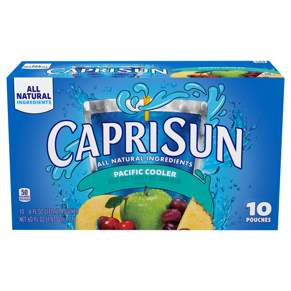 Capri Sun All Natural Pacific Cooler Juice Drink Pouches - 10 pk