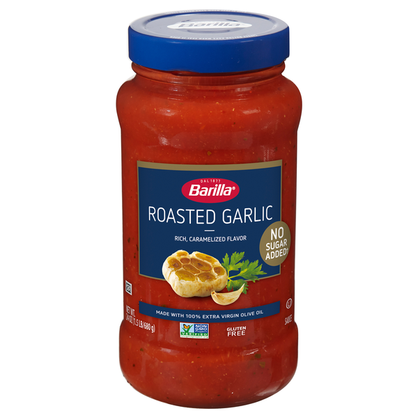 Barilla No Sugar Added Gluten Free Roasted Garlic Pasta Sauce