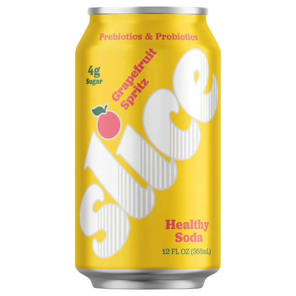 Slice Grapefruit Spritz Healthy Soda Refrigerated