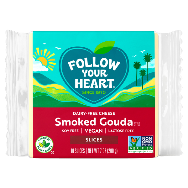 Follow Your Heart Dairy Free Plant-Based Vegan Smoked Gouda Slices - 10 ct