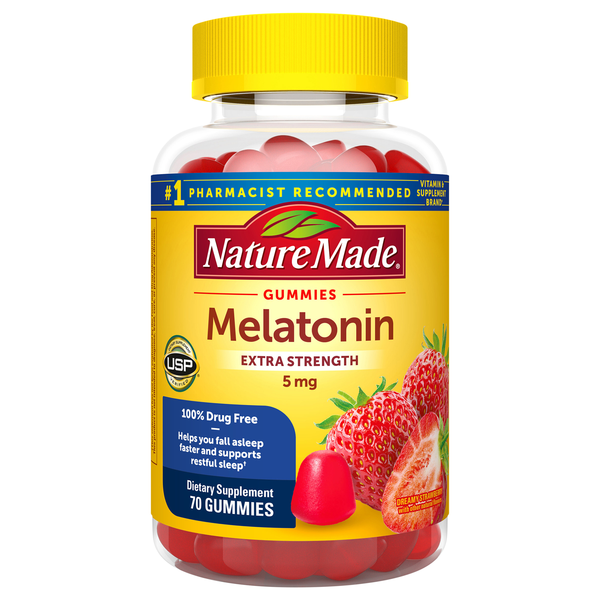 Nature Made Melatonin 5 mg Gummies Dreamy Strawberry