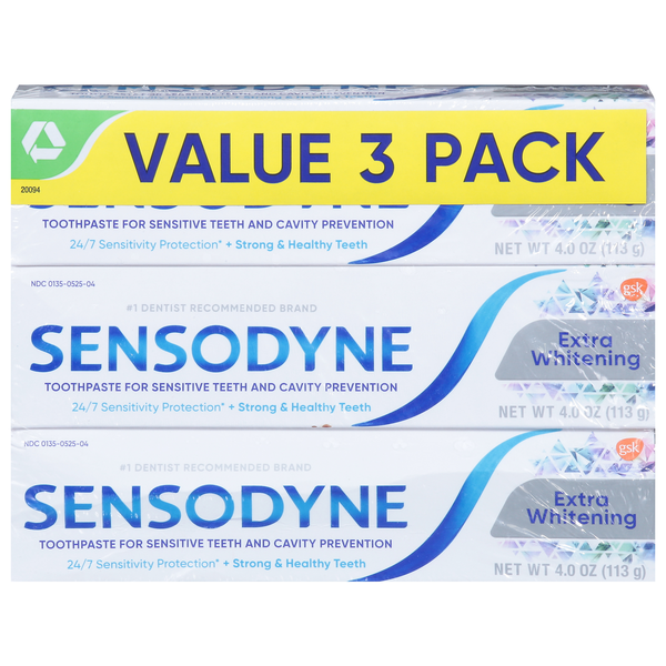 Sensodyne Extra Whitening Toothpaste Value Pack - 3 ct