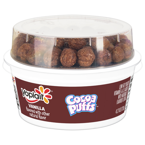 Save on Yoplait Yogurt Vanilla with Cocoa Puffs Cereal Topping Order
