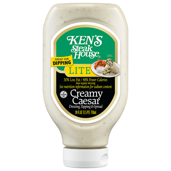 Ken's Steak House Lite Creamy Caesar Dressing Topping & Spread