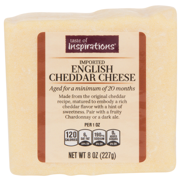Taste of Inspirations Imported English Cheddar Cheese Wedge