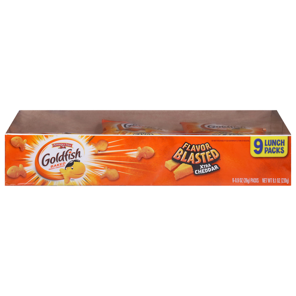 Pepperidge Farm Goldfish Flavor Blasted Xtra Cheddar Baked Crackers - 9 ct