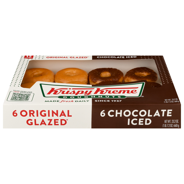 Save on Krispy Kreme Original Glazed & Chocolate Iced Donuts 12 ct