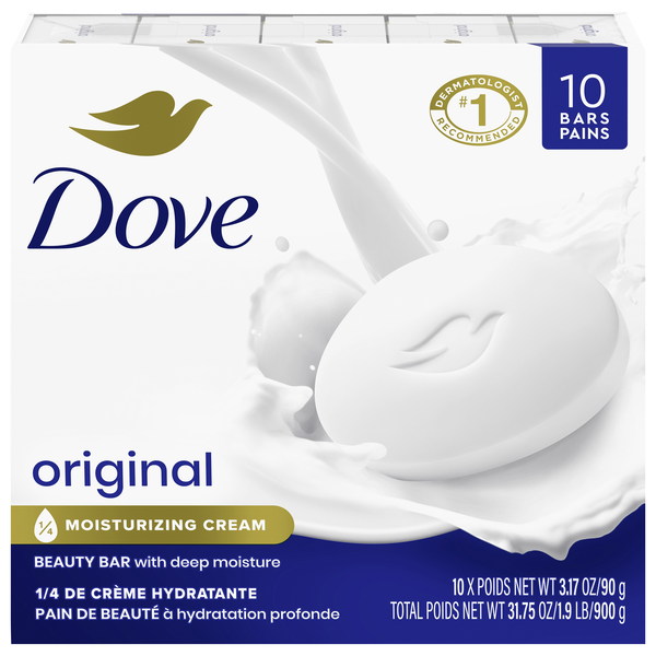 Dove Original Beauty Soap Bars - 10 ct