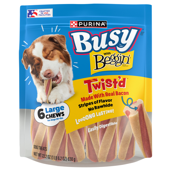 Purina Busy with Beggin' Strips Twist'd! Small Medium Dog Treats - 6 ct