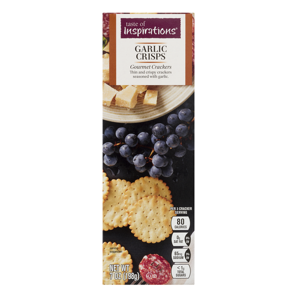 Taste of Inspirations Garlic Crisps Gourmet Crackers
