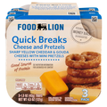 Food Lion Quick Breaks Yellow Cheddar Gouda Cheese & Pretzels - 3 ct