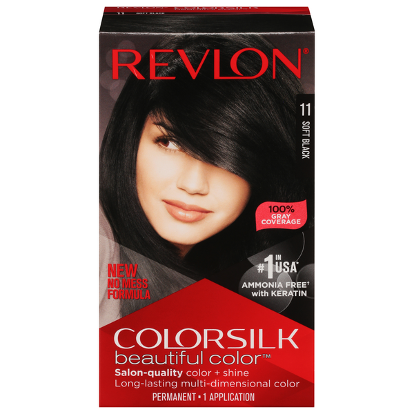 Revlon ColorSilk Permanent Hair Color Soft Black 11