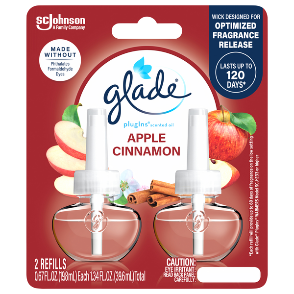 Glade plugIns Apple Cinnamon Scented Oil Refills - 2 ct