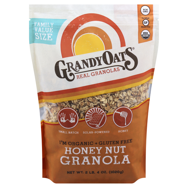GrandyOats Organic Gluten Free Honey Nut Granola