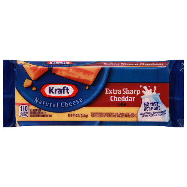 Save on Kraft Natural Cheese Cheddar Extra Sharp Cheddar Chunk Order